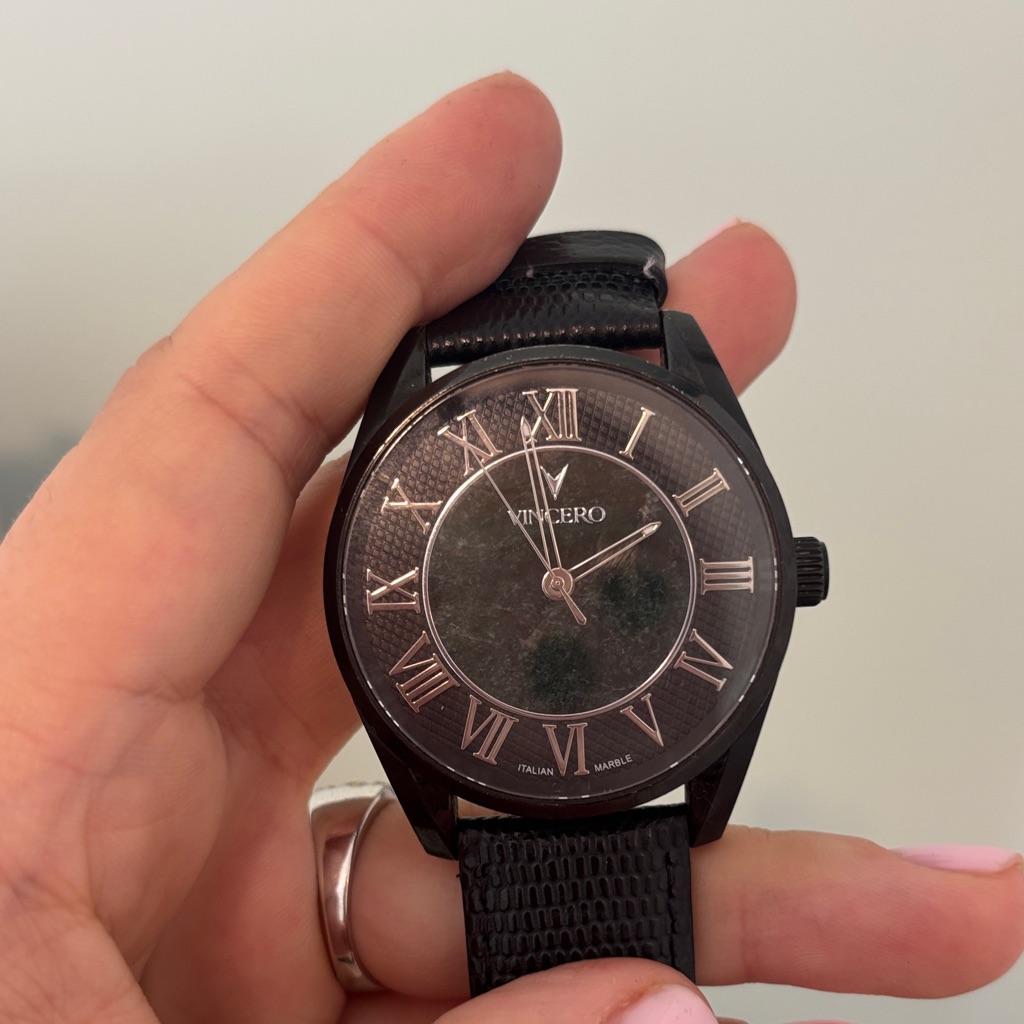 Vincero Black And Rose Gold Watch